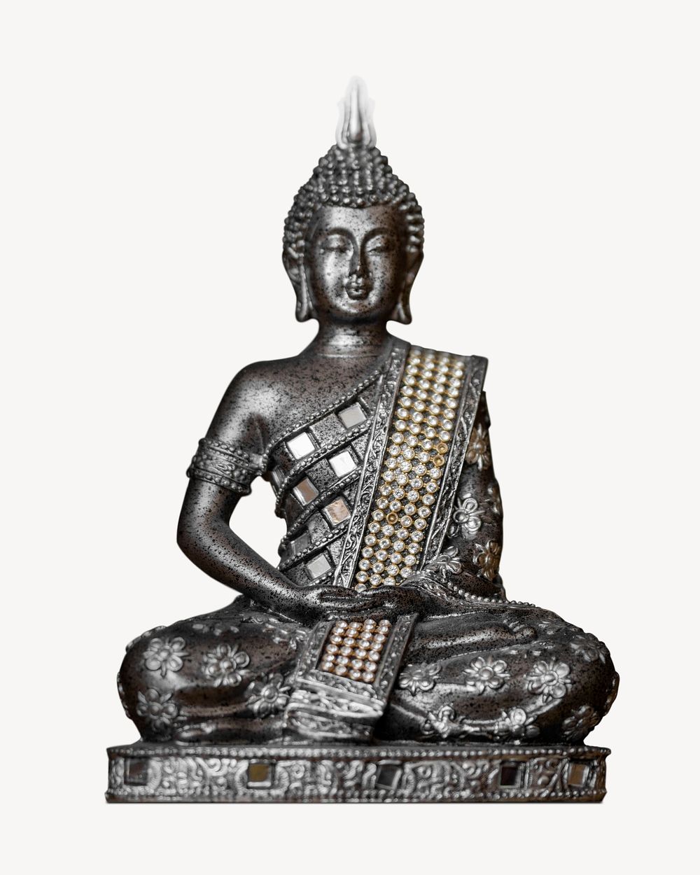 Buddha statue collage element, isolated image psd