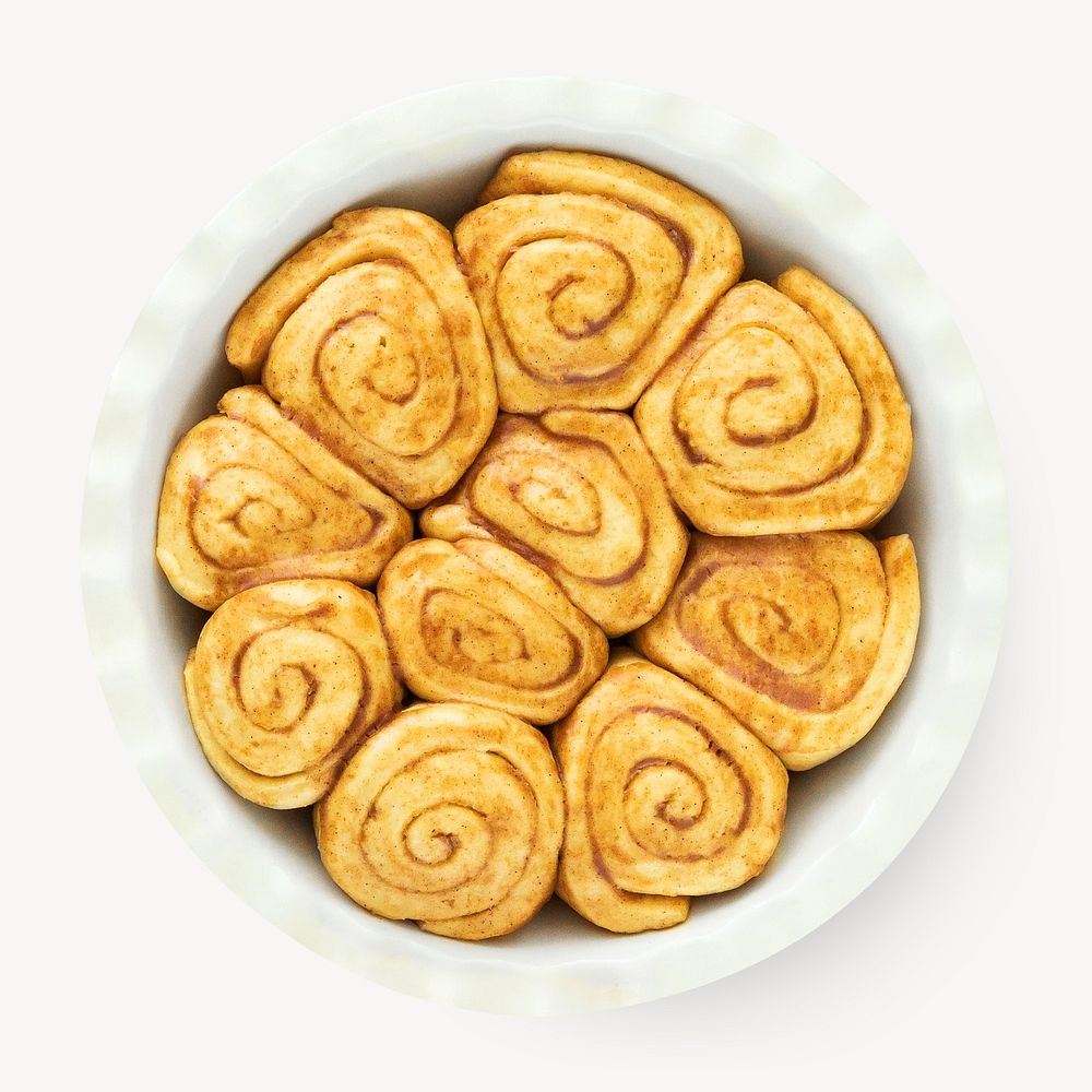 Cinnamon buns, isolated collage element psd