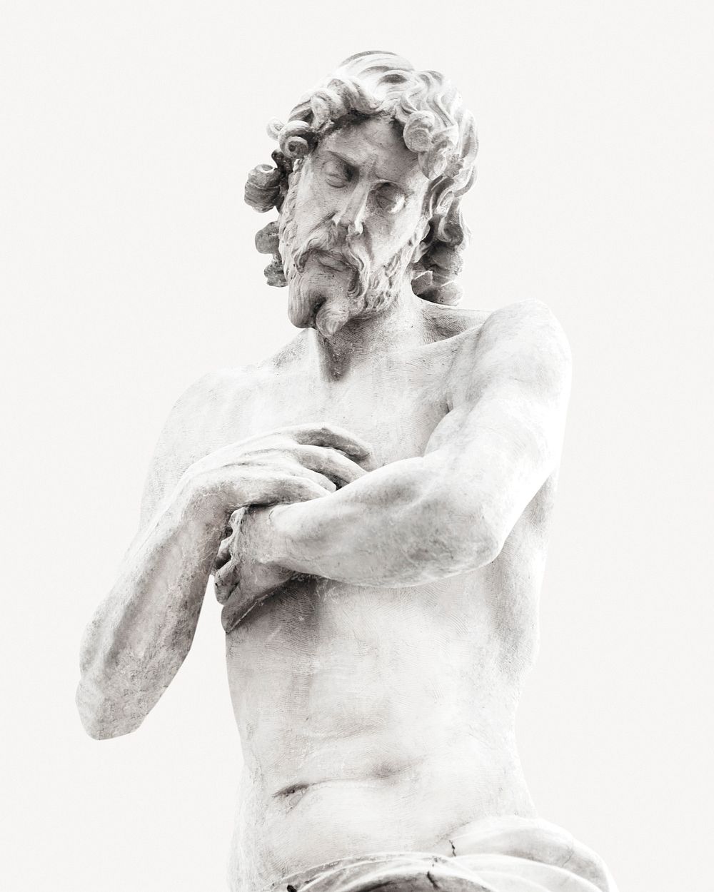 Jesus Christ statue, isolated collage element psd