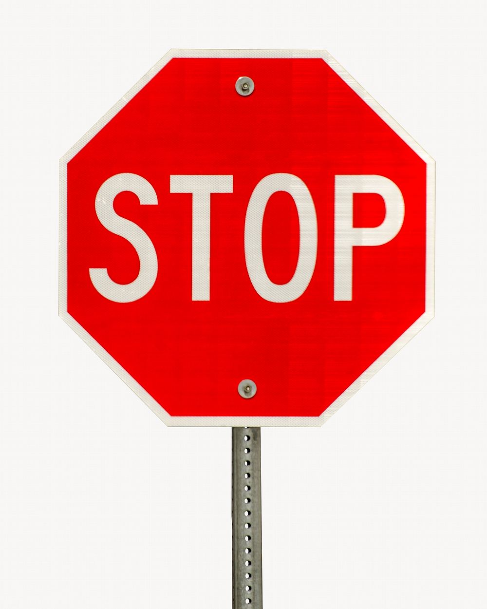 Road stop sign, isolated image