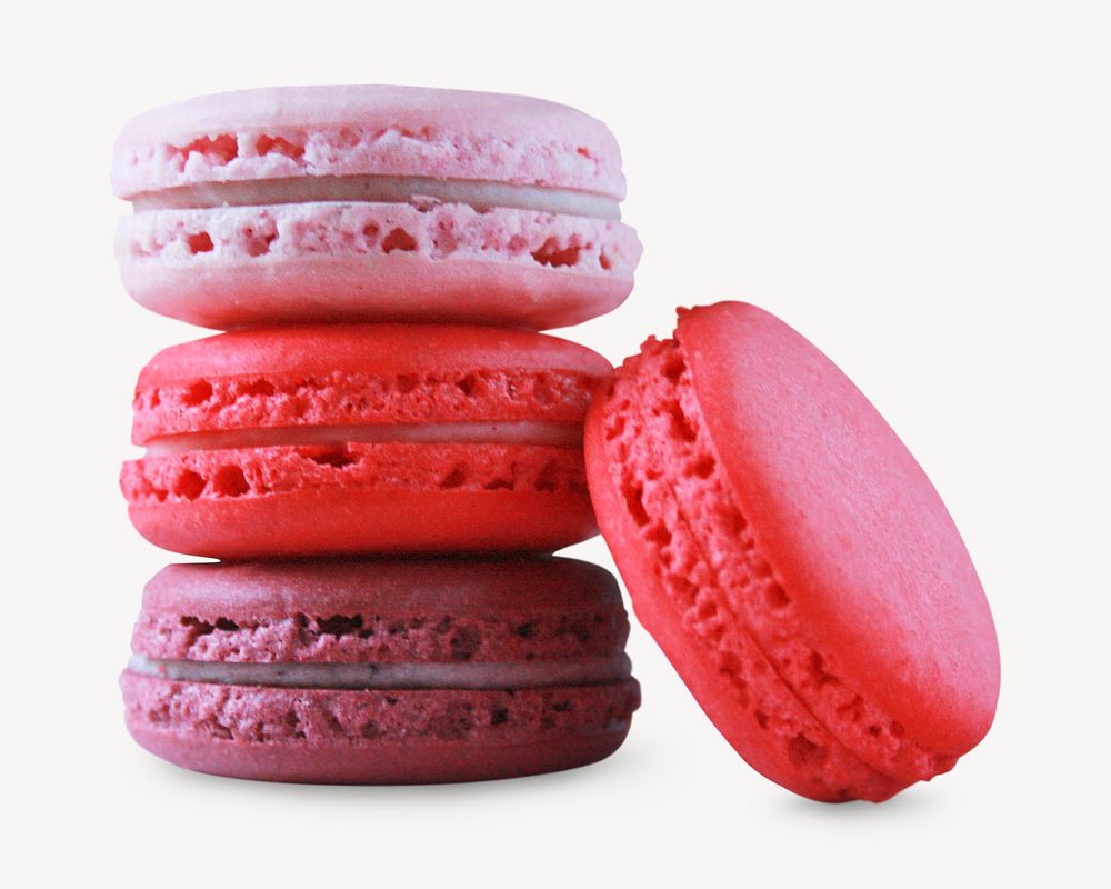 Pink macaroons, delicious dessert image psd