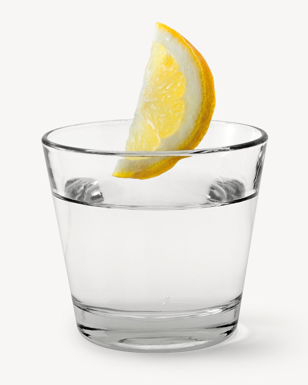 Water with lemon, collage element psd