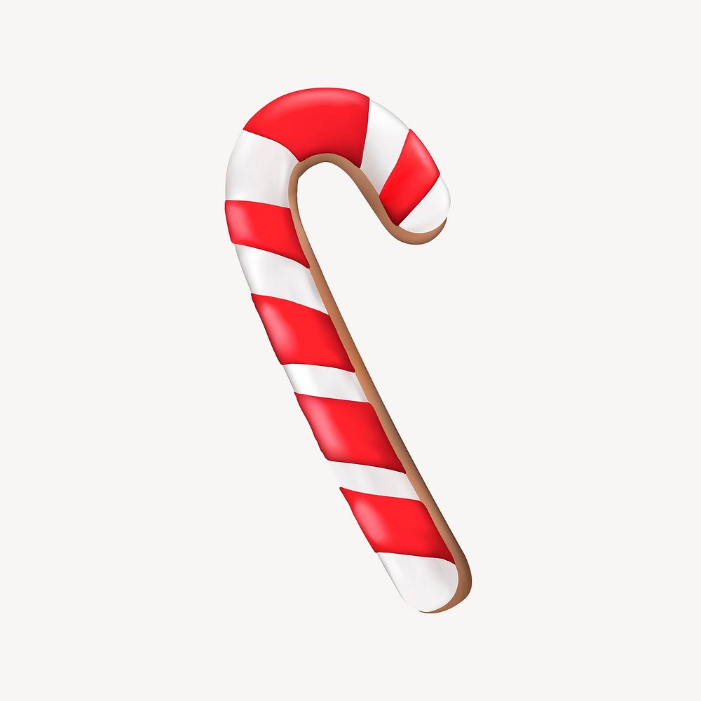 Cute candy cane, Christmas snack vector