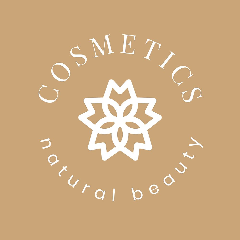 Cosmetic shop logo template, modern design vector