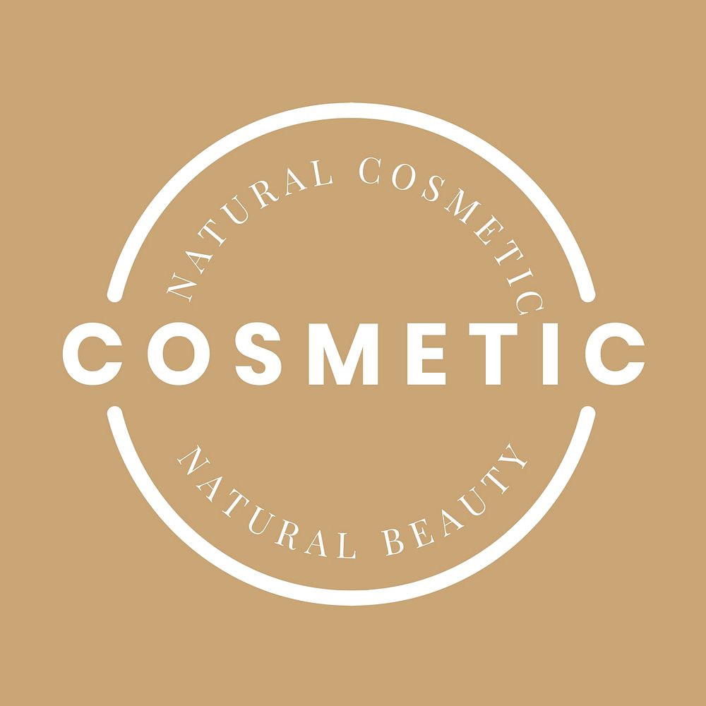 Cosmetic shop logo template, small business psd