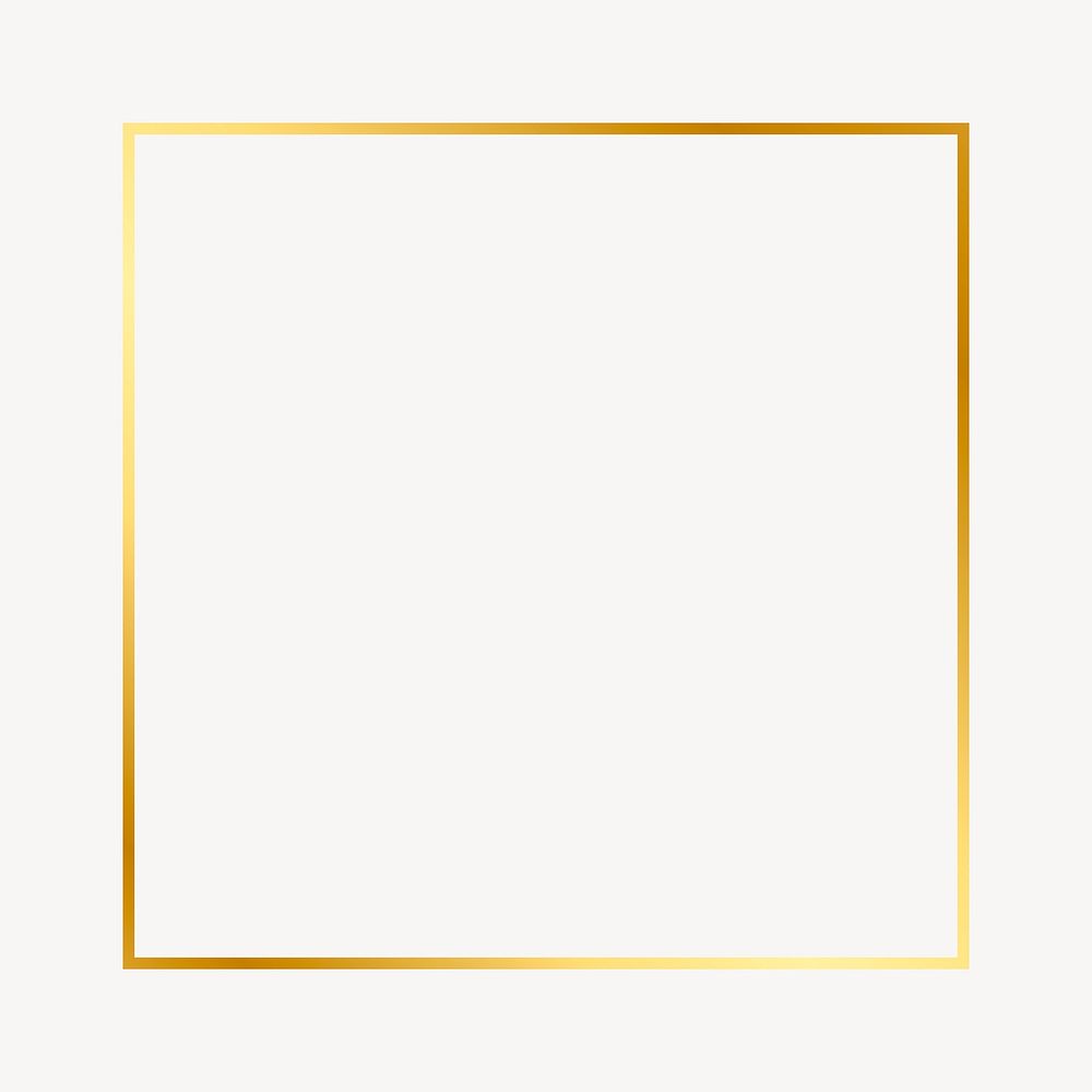 Gold frame collage element vector