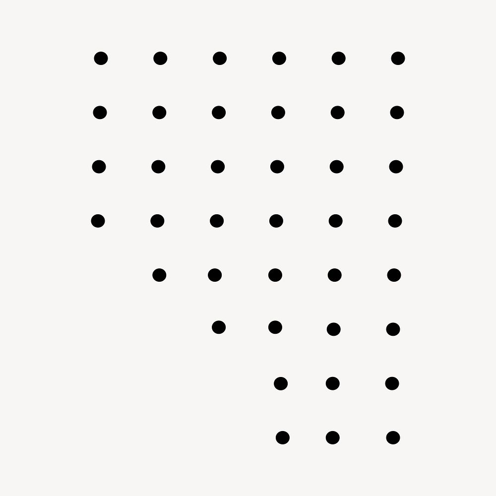 Black dotted pattern, geometric design vector