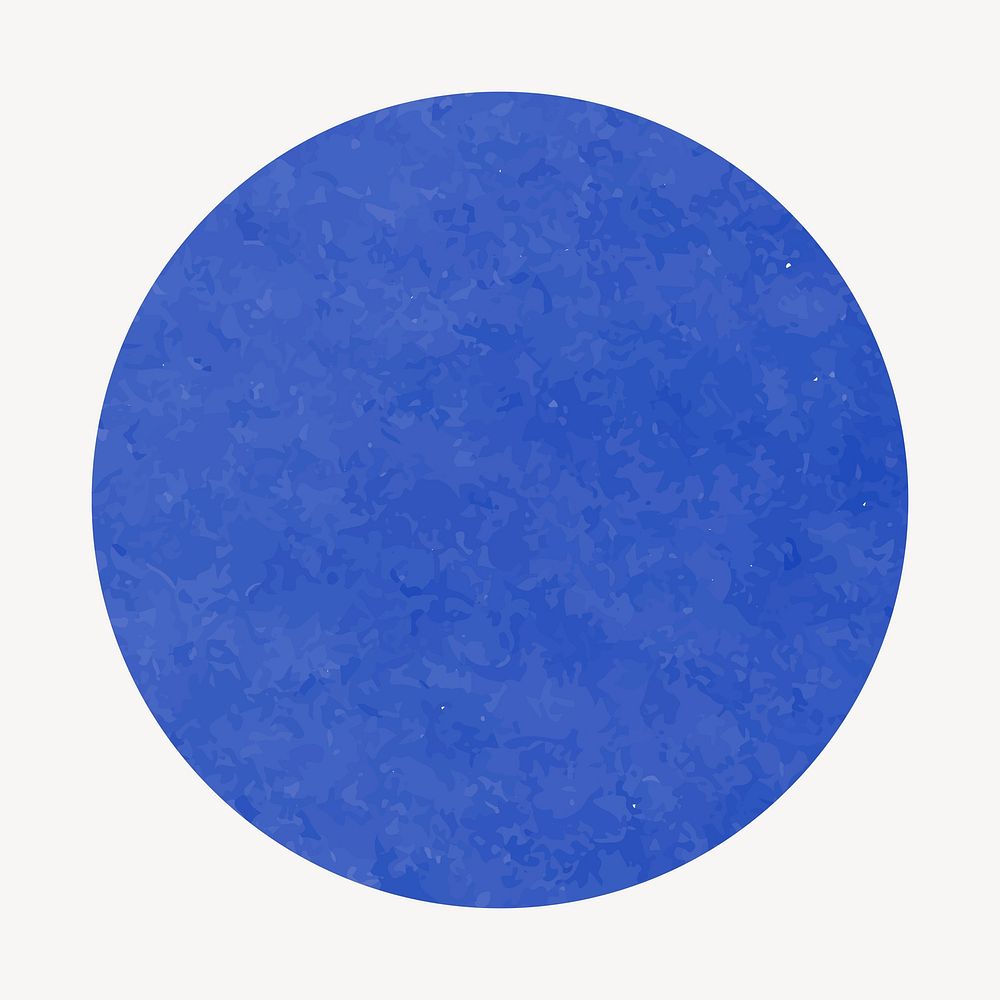 Blue circle collage element, geometric shape design vector