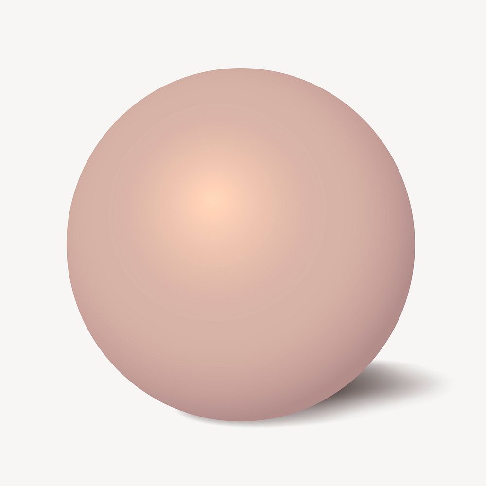 Geometric sphere shape, 3D rendering vector