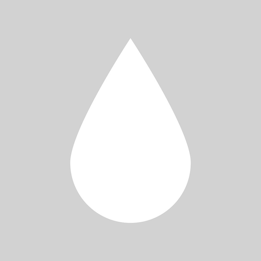 White milk drop, solid icon illustration vector