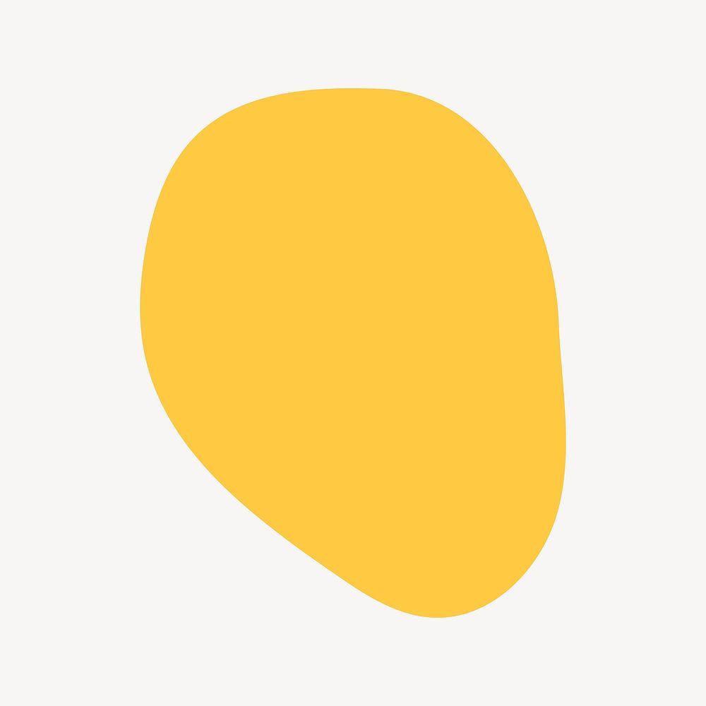 Yellow blob shape sticker vector