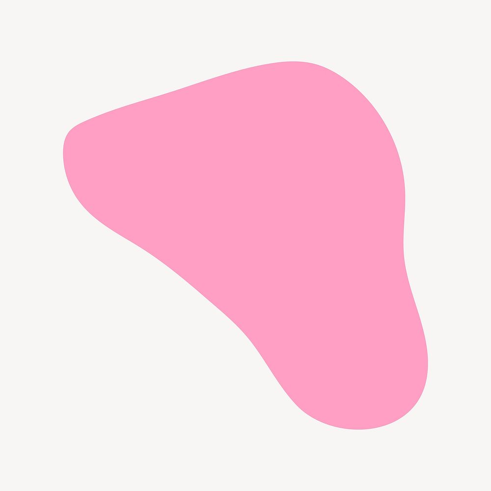 Pink abstract shape sticker vector