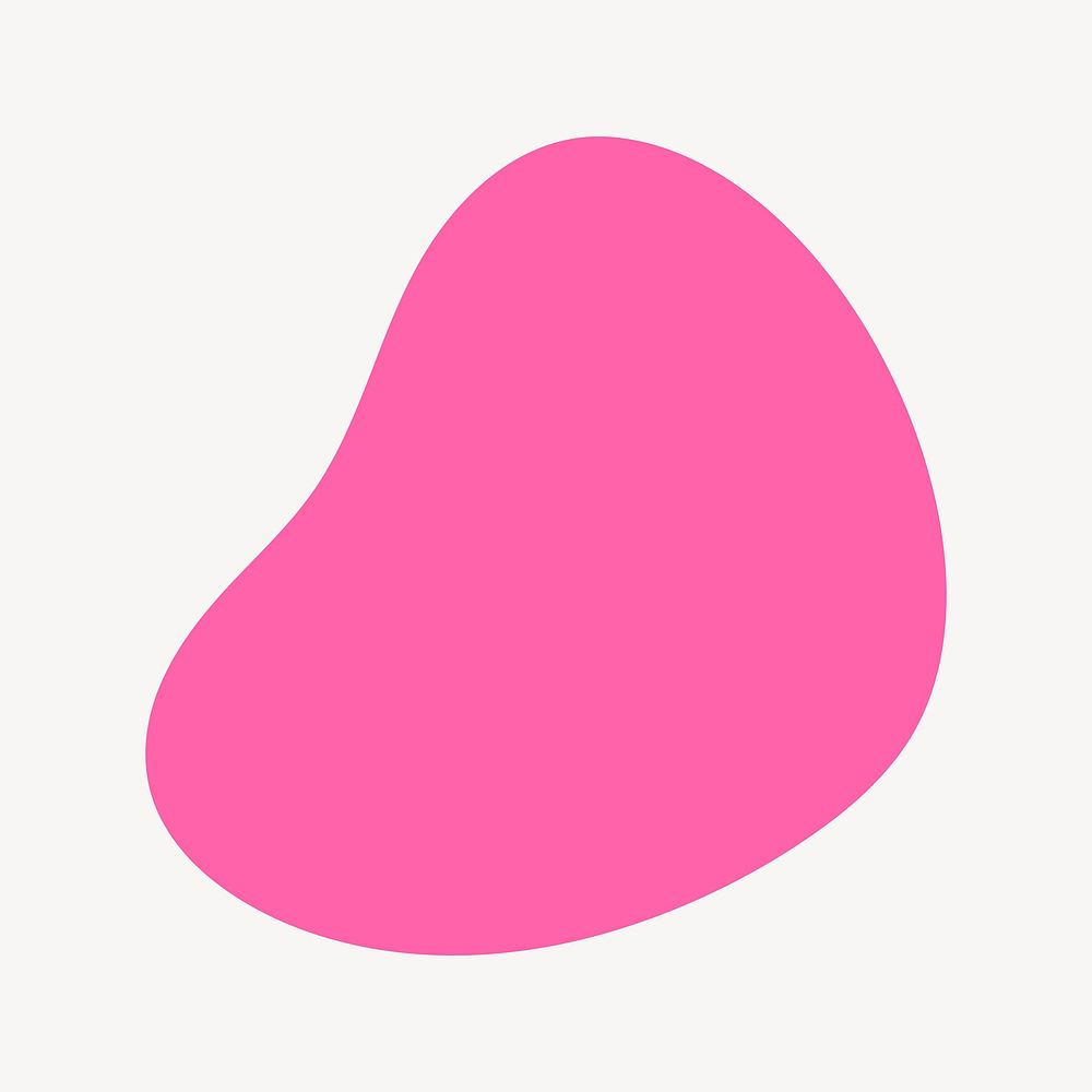 Pink blob shape sticker vector