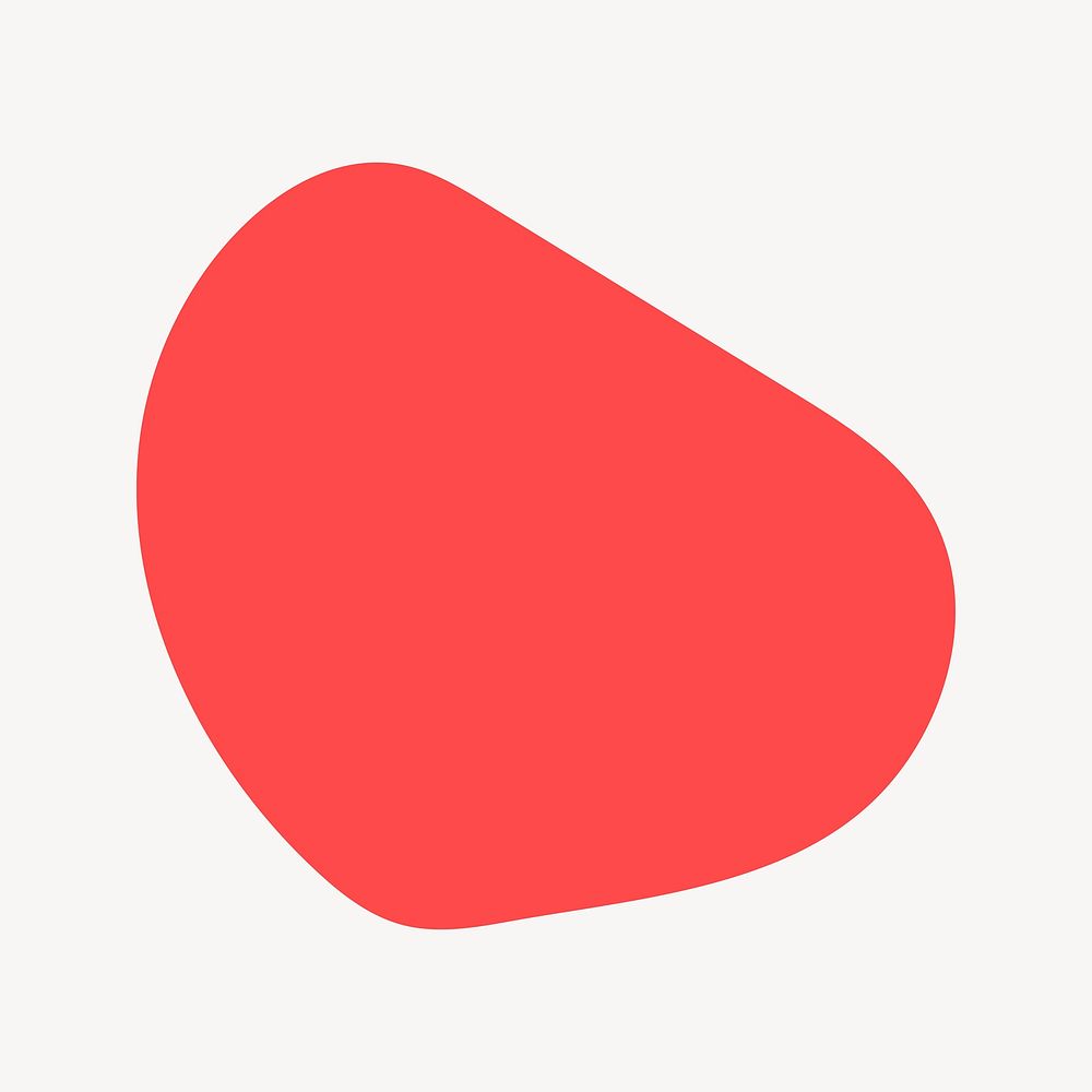 Red blob shape sticker vector