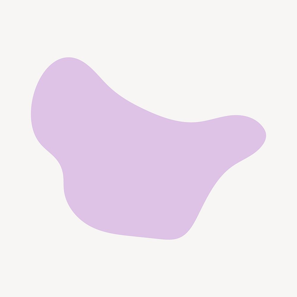 Purple abstract shape sticker vector