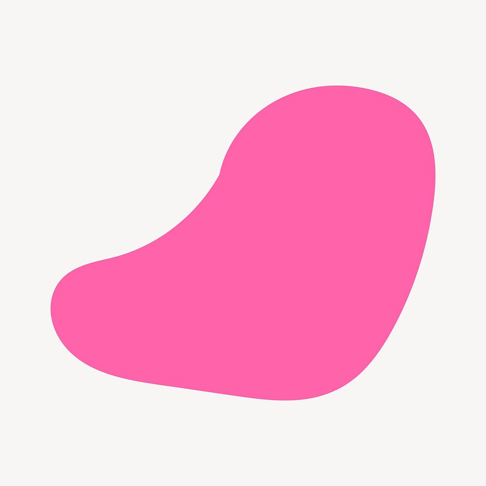 Pink abstract blob shape sticker vector