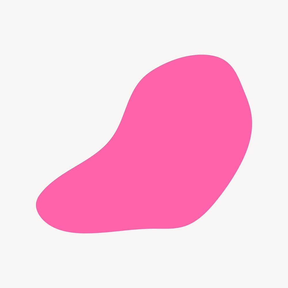 Pink organic shape sticker vector