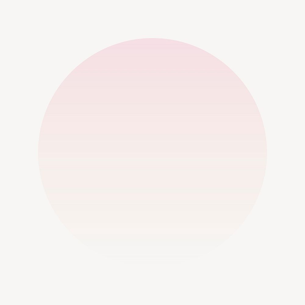 Gradient pink circle shape, collage element vector