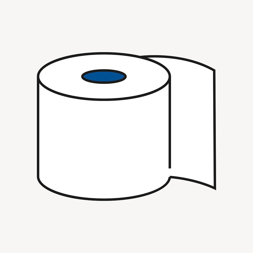 Tissue paper, toilet essential graphic vector