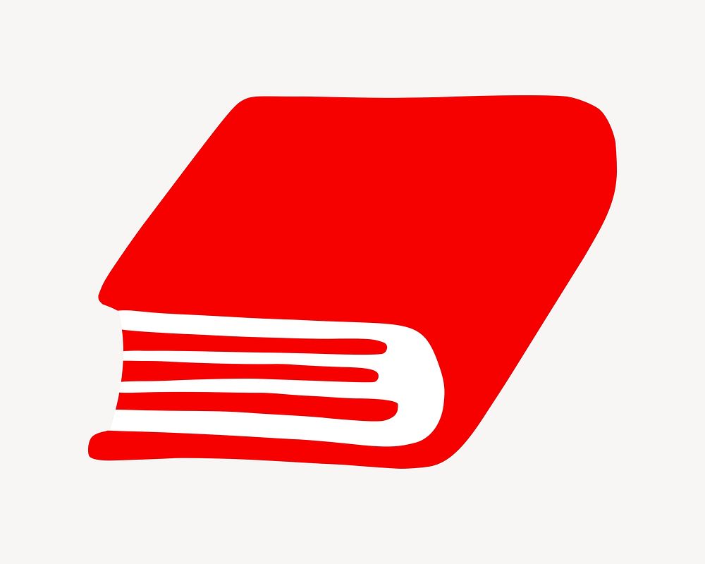 Red book clipart illustration vector. Free public domain CC0 image.