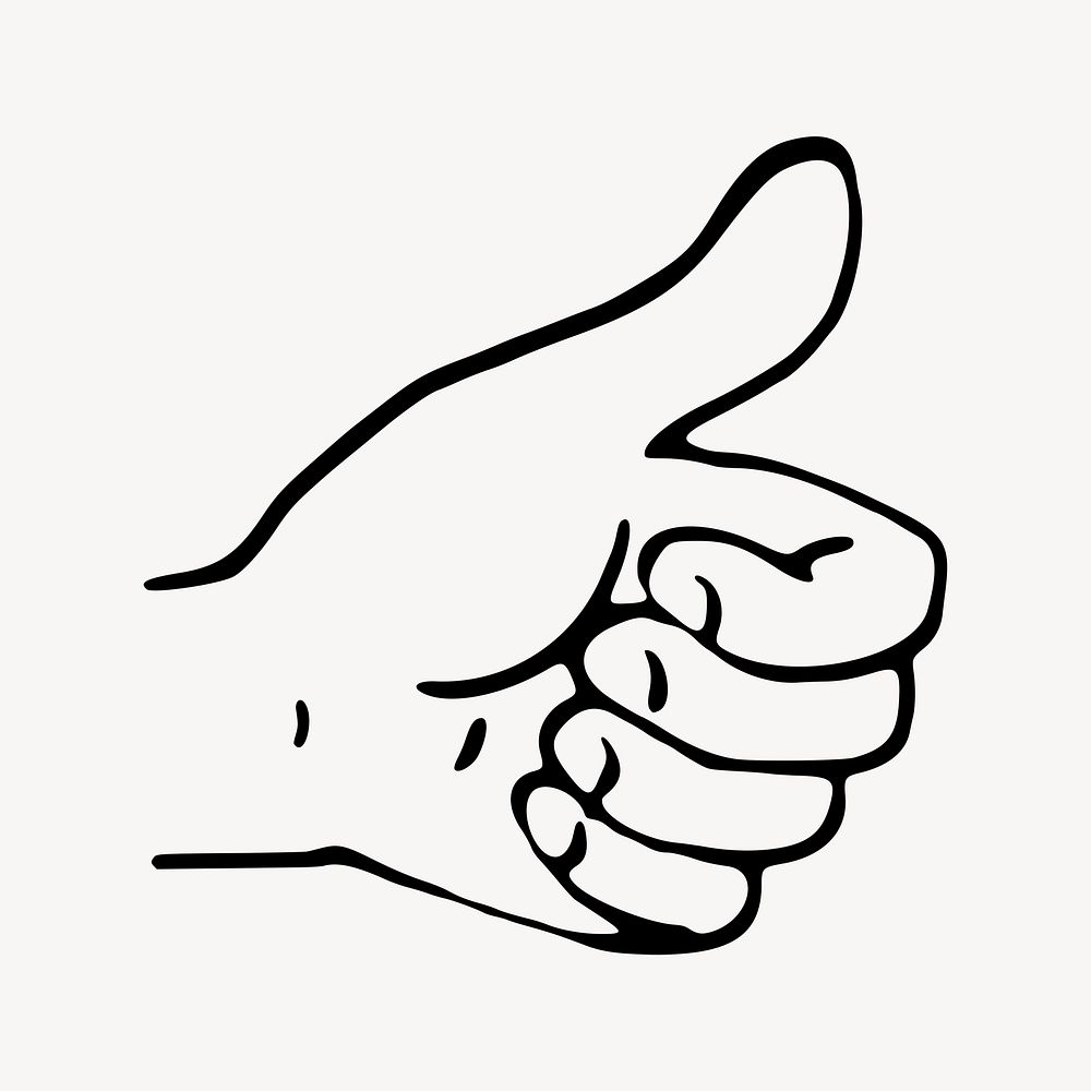Thumbs up clipart illustration psd. Free public domain CC0 image.