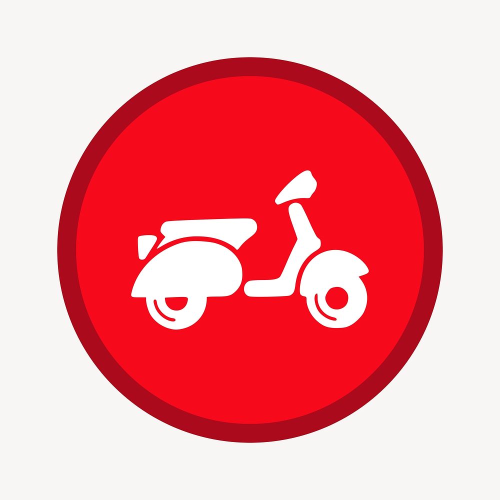 Scooter sign clipart illustration psd. Free public domain CC0 image.