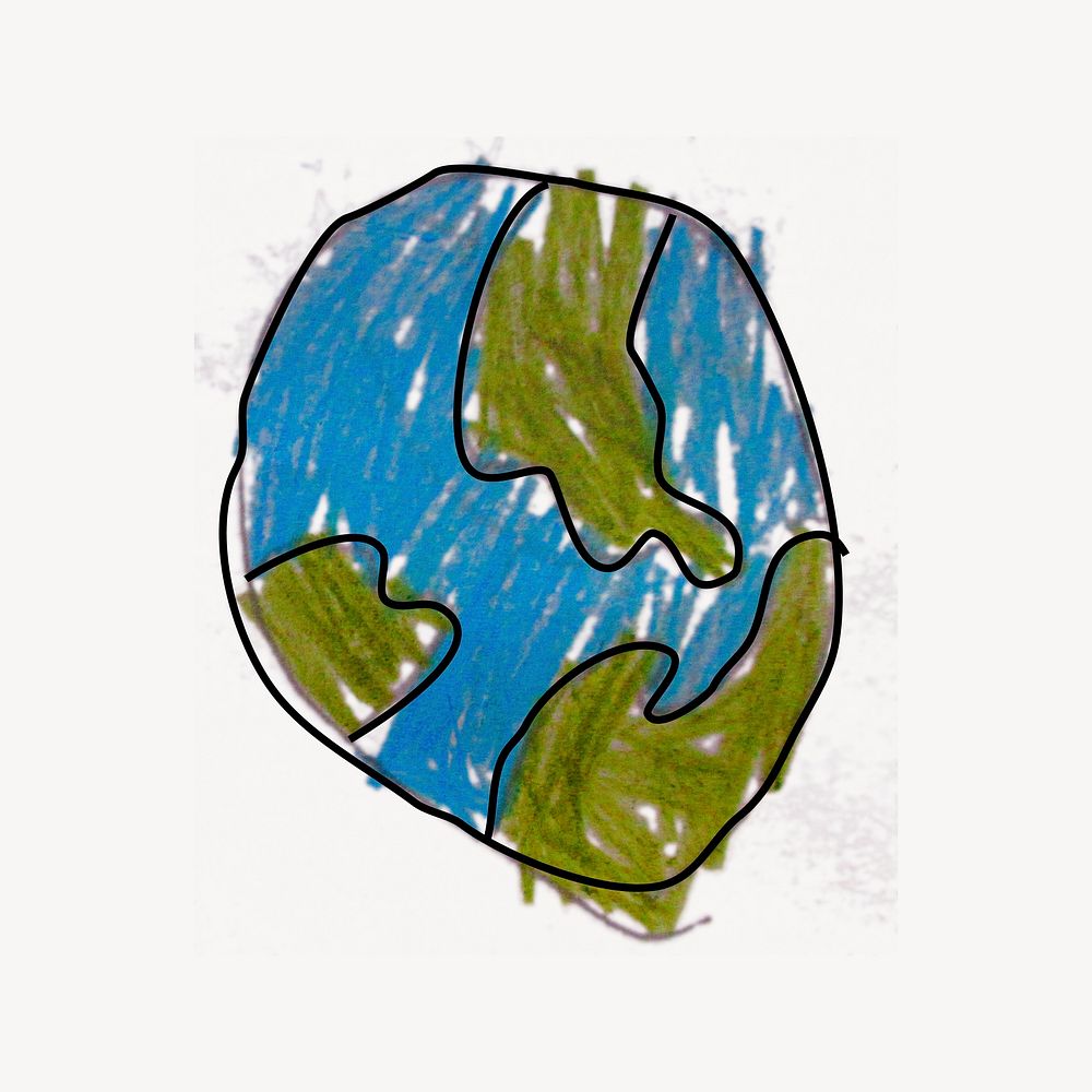 Planet earth illustration. Free public domain CC0 image.
