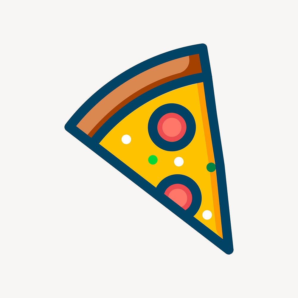 Pizza clipart illustration vector. Free public domain CC0 image.