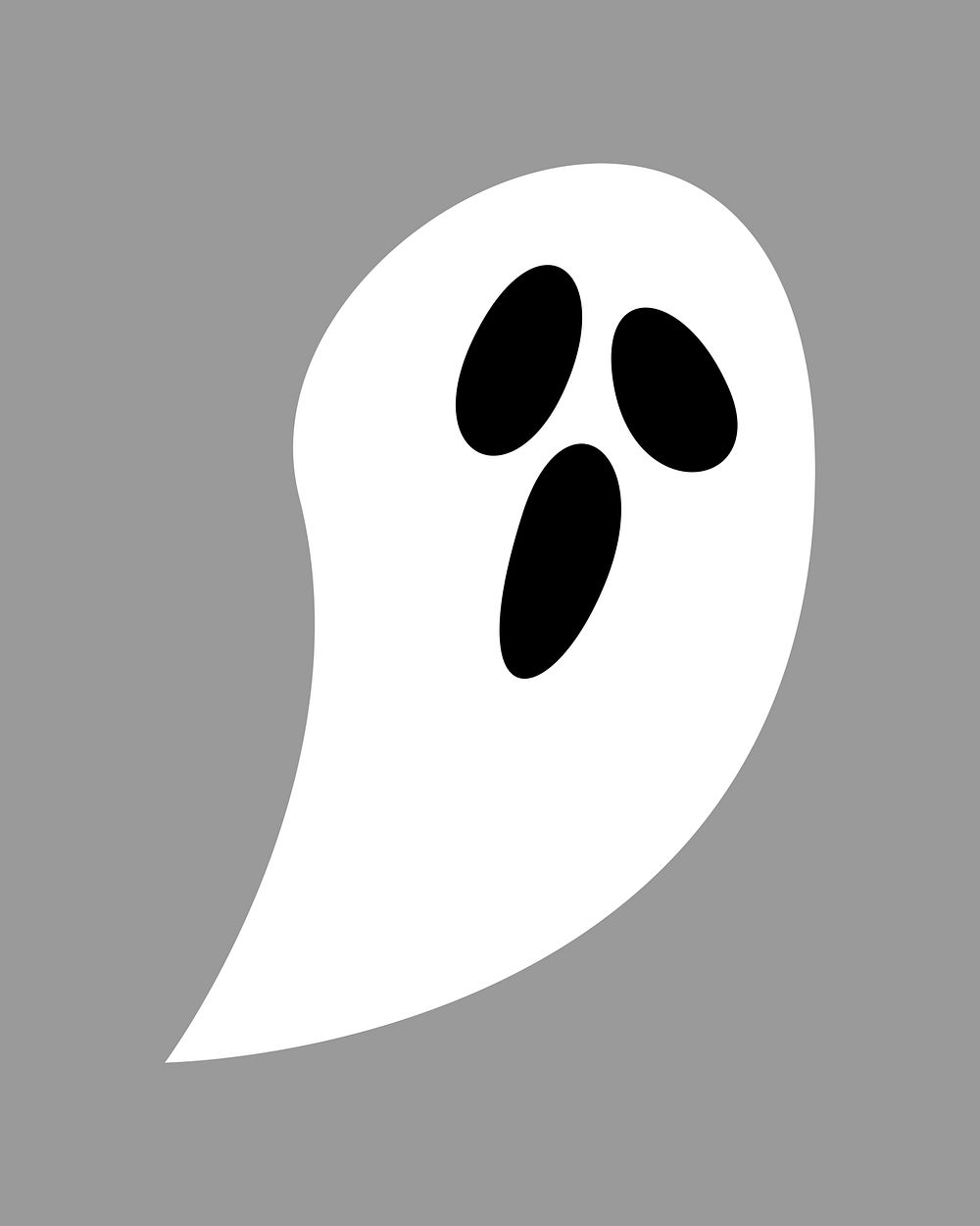 Ghost Halloween illustration. Free public domain CC0 image.
