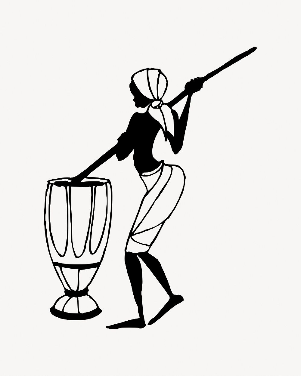 Silhouette man clipart illustration vector. Free public domain CC0 image.