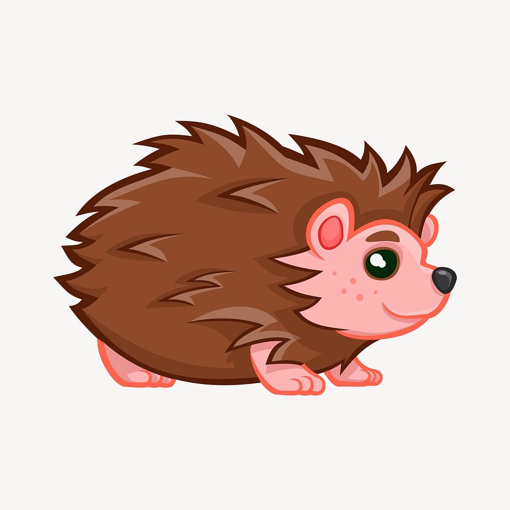 Hedgehog illustration. Free public domain CC0 image.