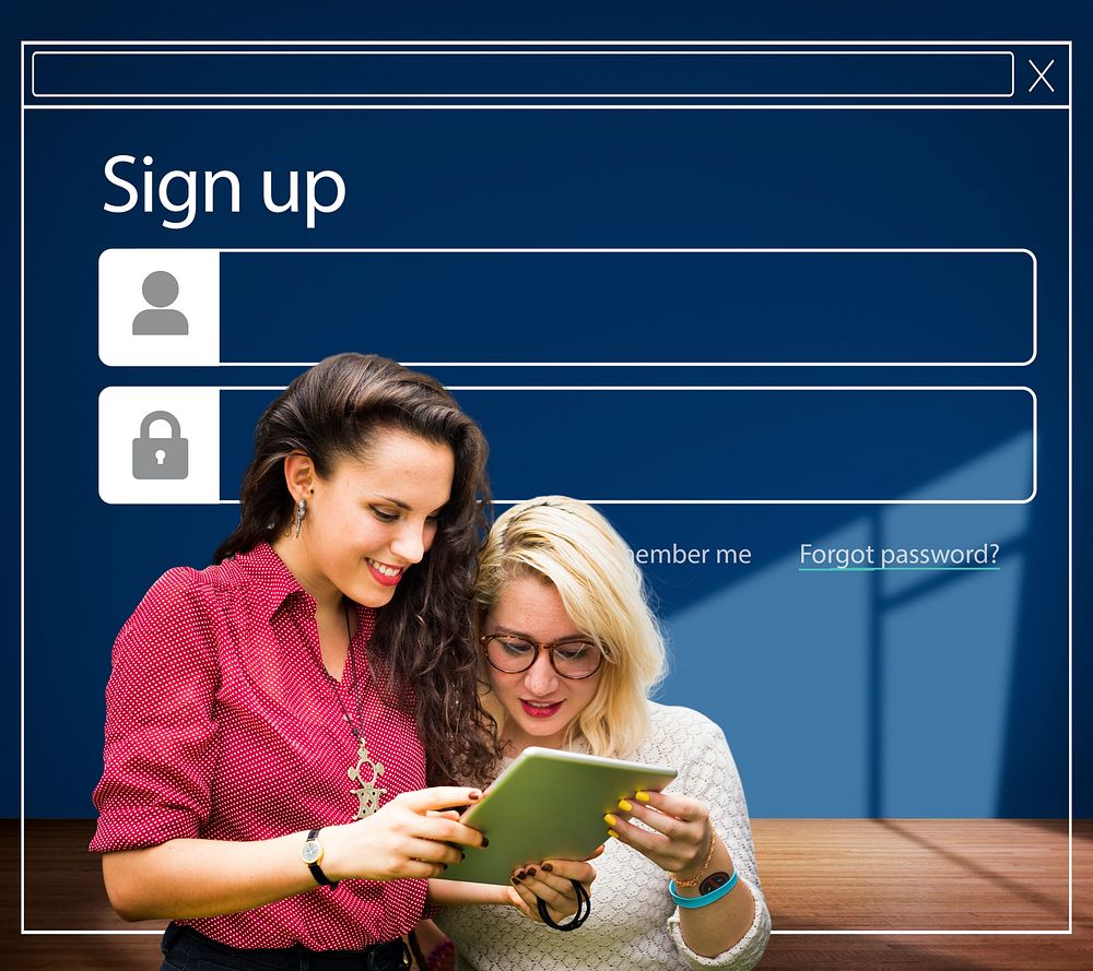 Sign Up Registration Privacy Username Password Concept