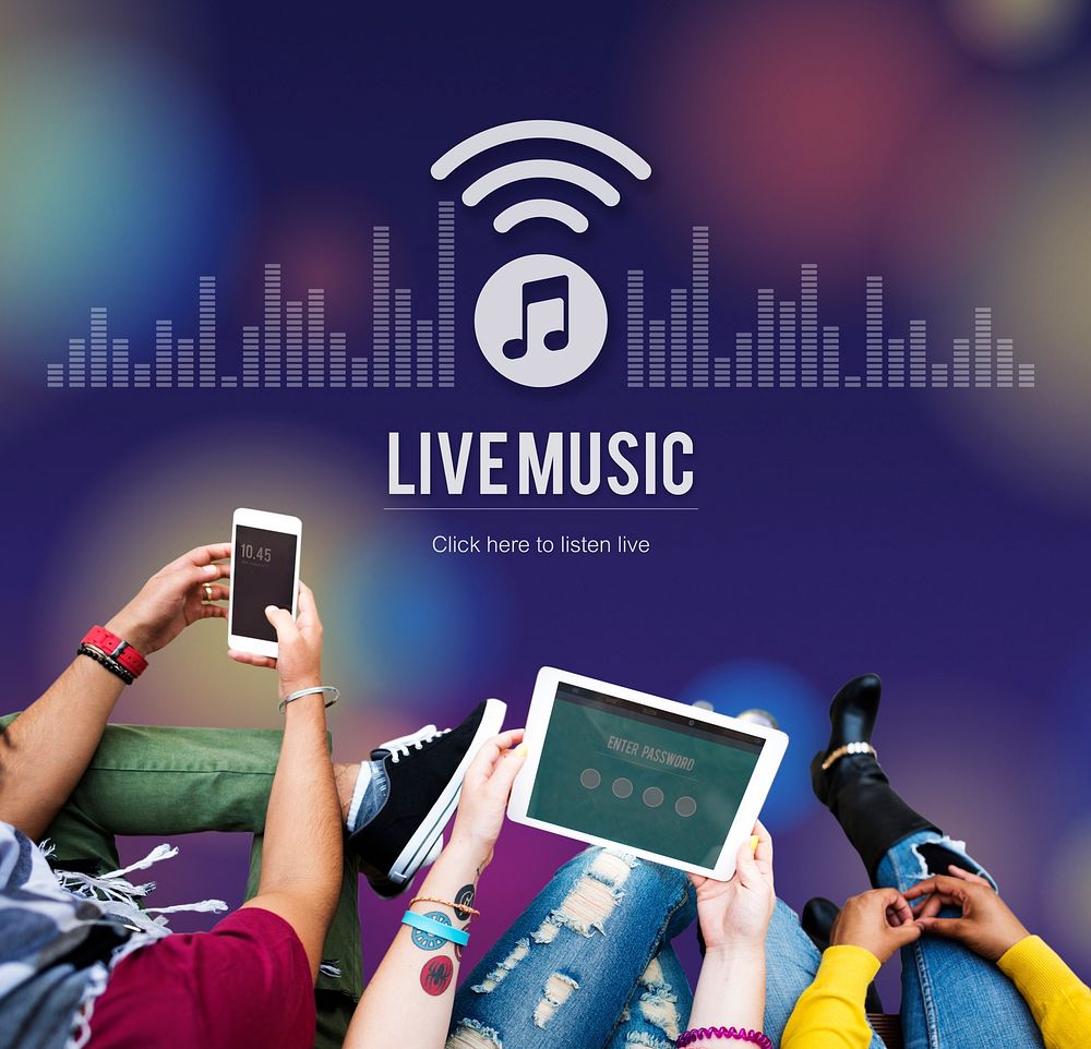 Live Music Listen Entertainment Online Concept