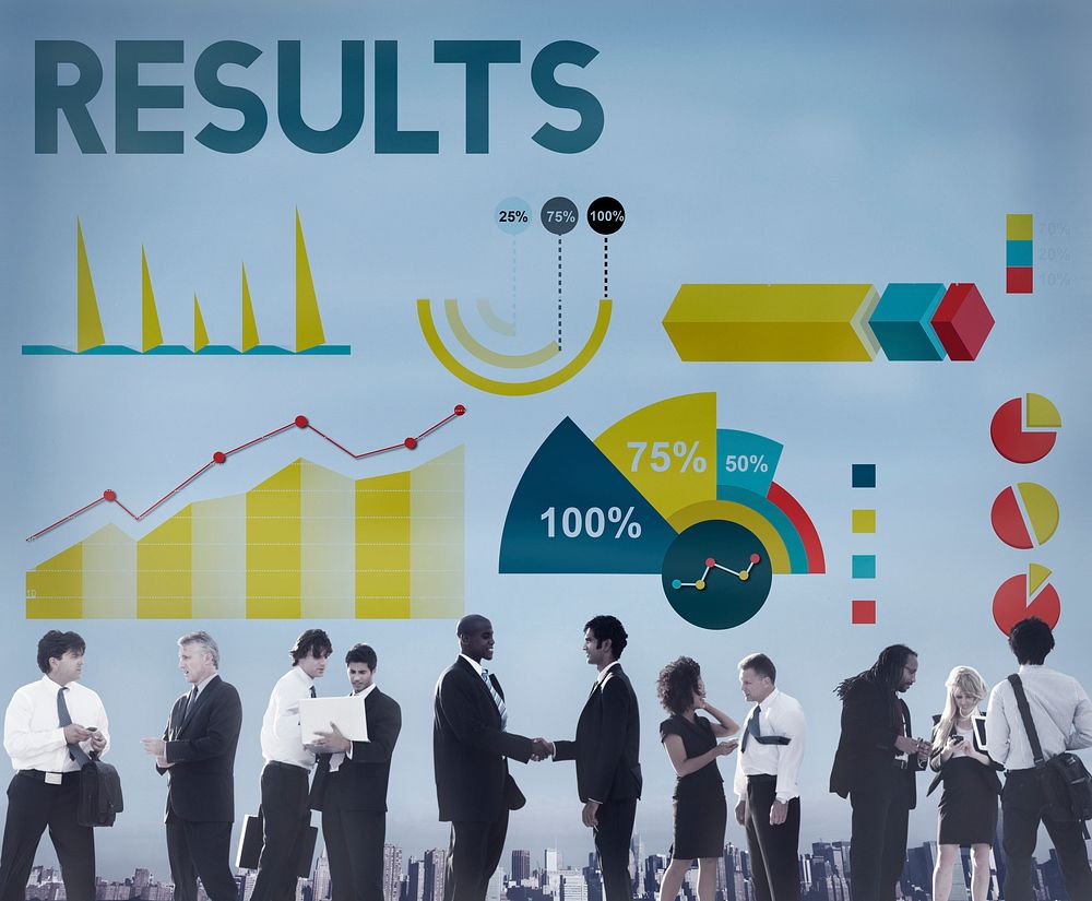 Results Percentage Business Chart Concept