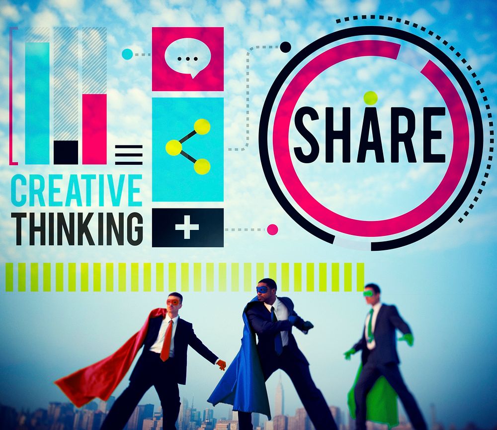 Share Creative Thinking Exchange Technology Concept