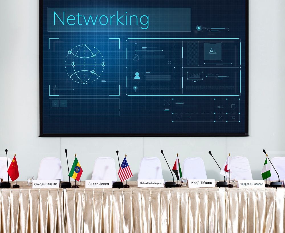 Global conference communication technology network connection