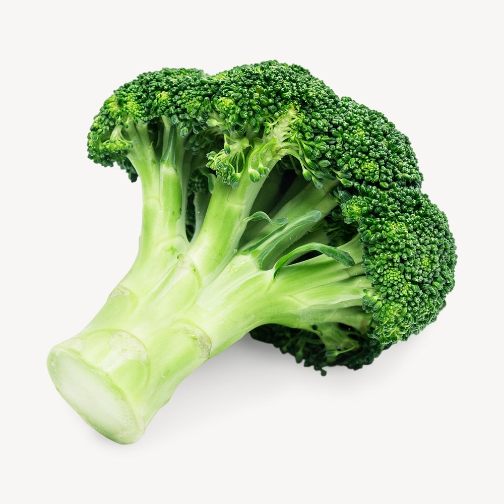 Broccoli vegetable, isolated food image psd