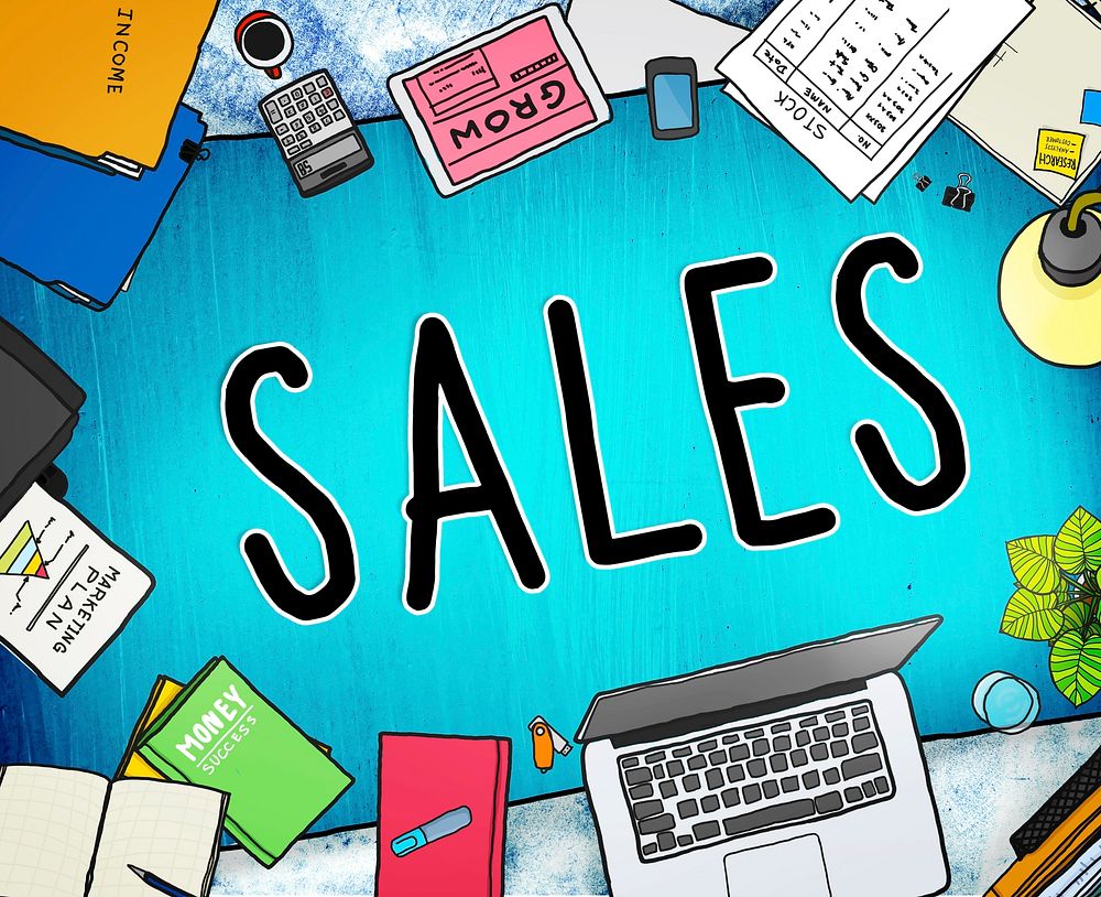 Sales Selling Accounting Income Money Concept