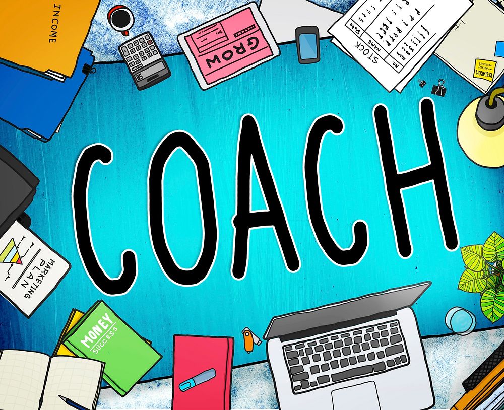 Coach Coaching Guide Instructor Leader Manager Tutor Concept