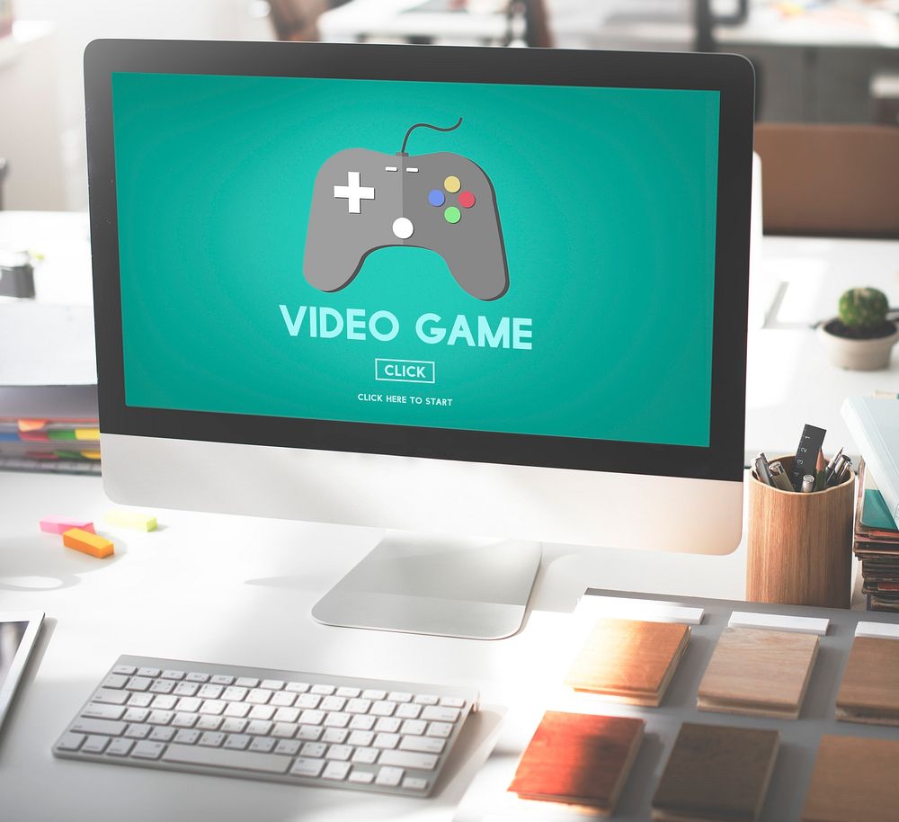 Video Game Joystick Hobbies Concept
