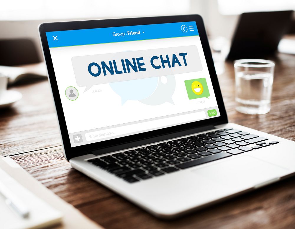Online Chat Message Connection Talking Concept