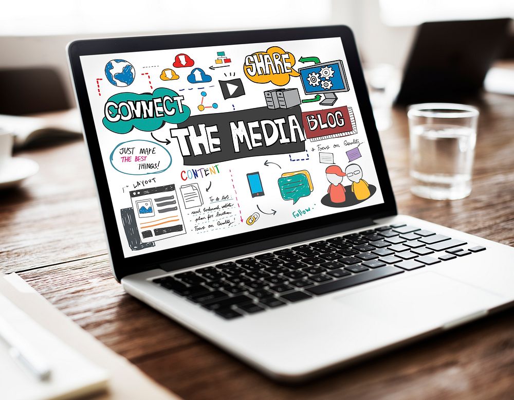 The Media Social Networking Online Connection Concept