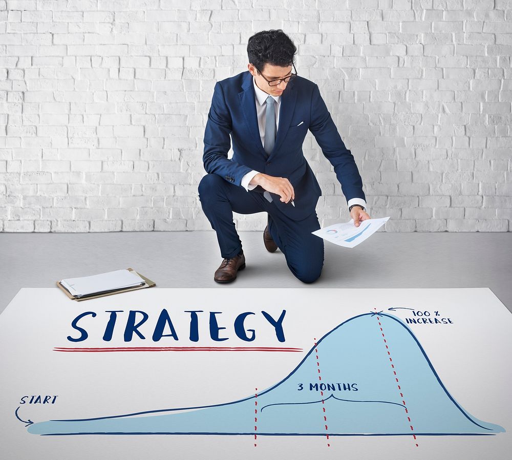 Strategy Report Analytics Progress Concept
