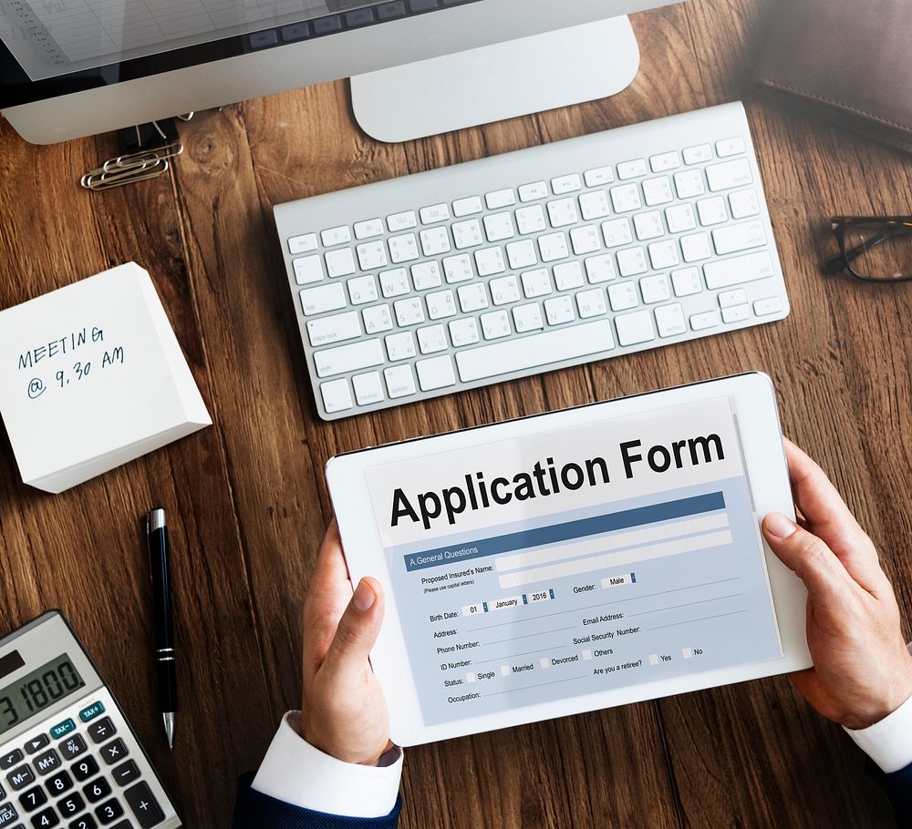 Application Form Information Employment Concept