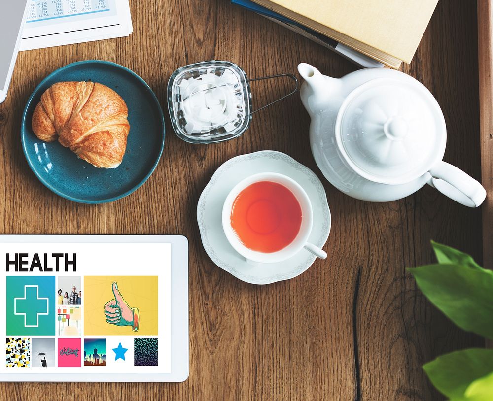 Health Wellness Digital Tablet Concept