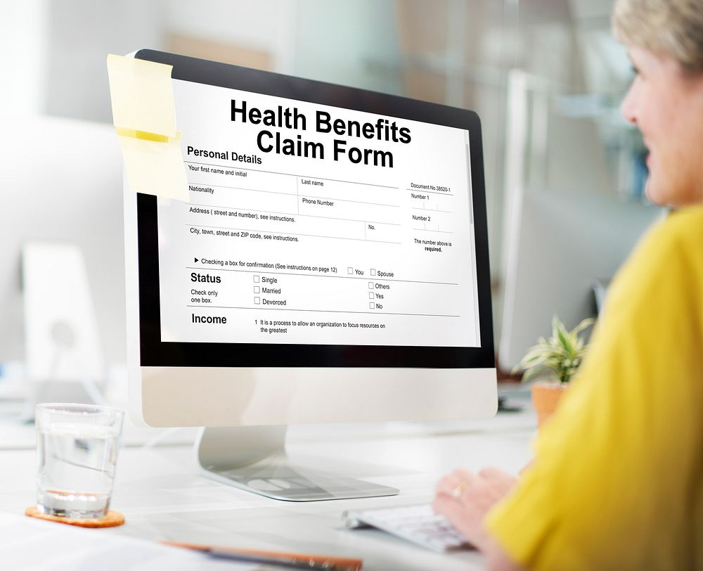 Health Benefits Claim Benefits Form Concept