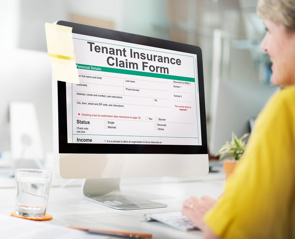 Tenant Insurance Claim Form Audit Benefit Concept