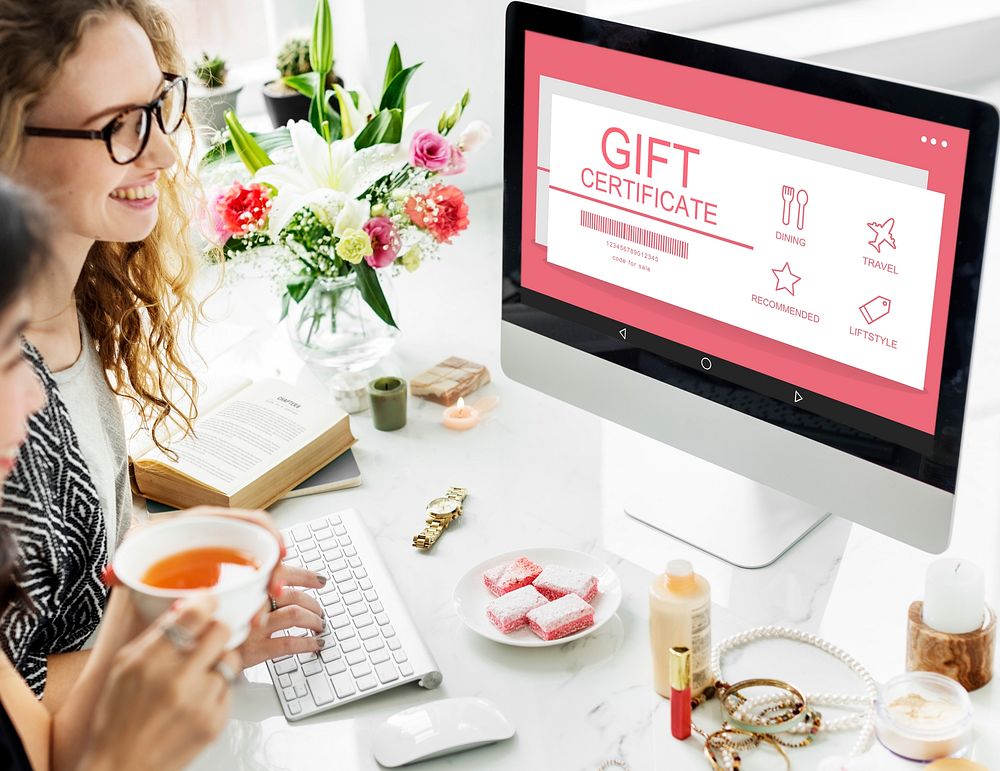 Gift Certificate Voucher Coupon Discount Concept