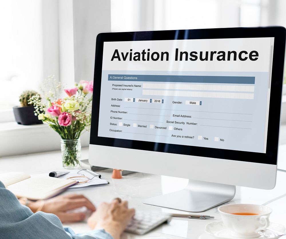 Aviation Flight Insurance Form Concept