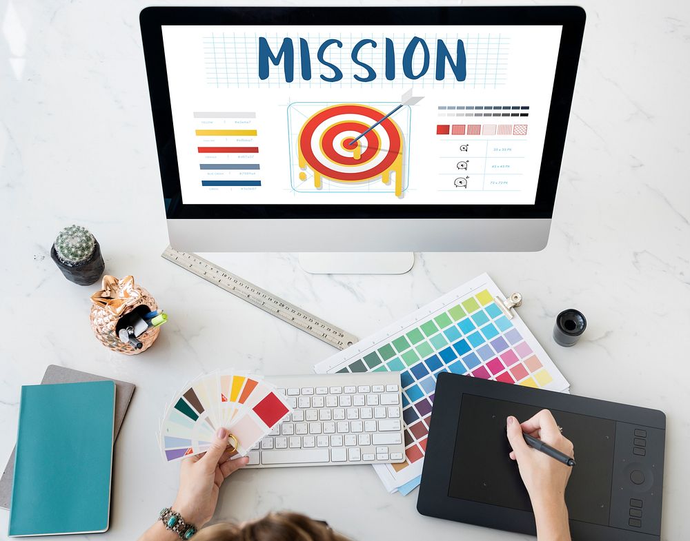 Mission Arrow Target Goals Business Dart Graphic Concept